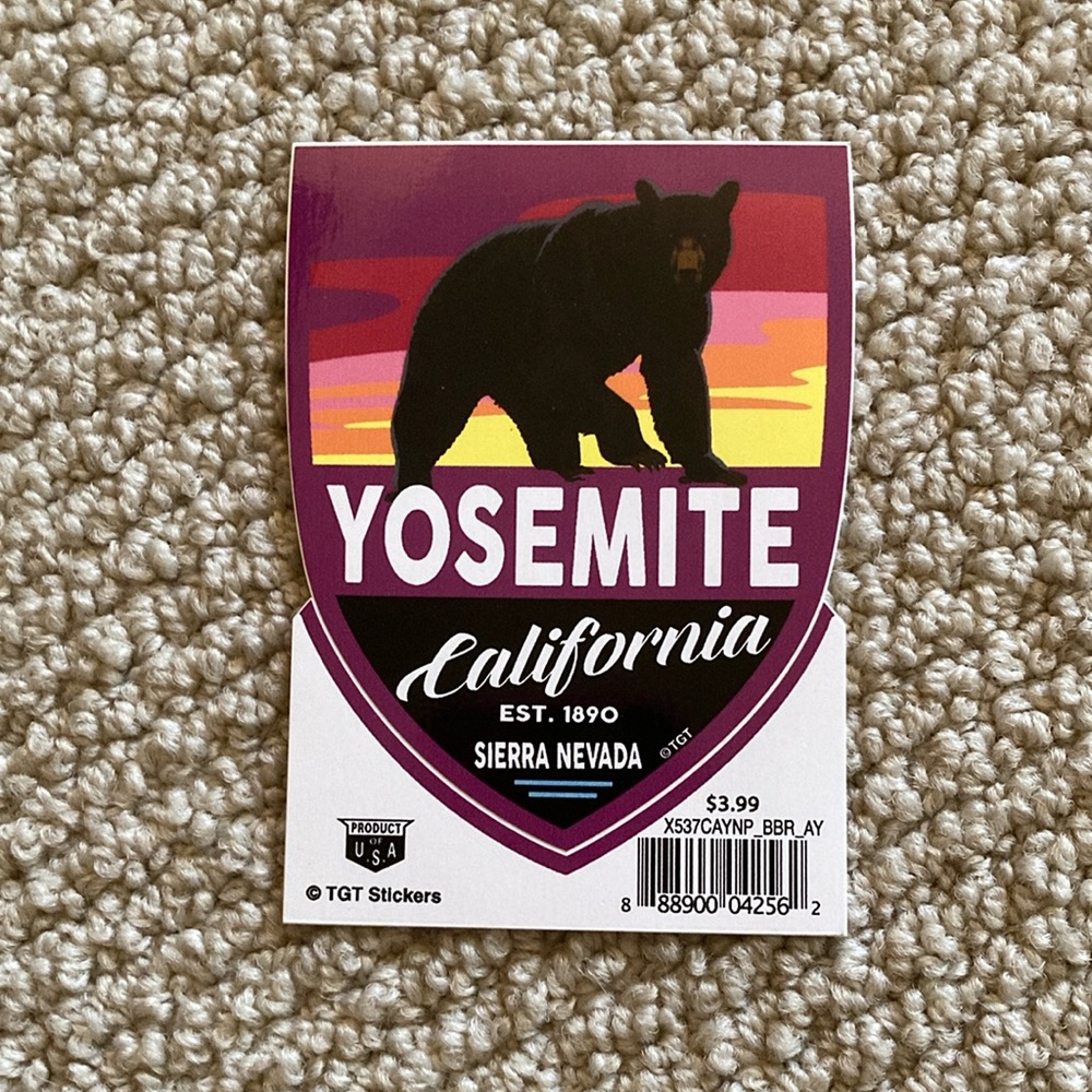 Yosemite California National Park Sticker Large Graphic Parks Project Bear